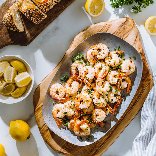 Buttery Sheet Pan Shrimp Scampi