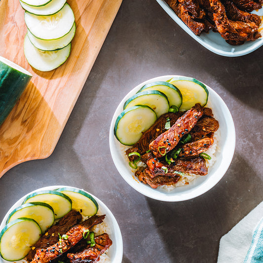 Honey Sriracha Steak Bowls