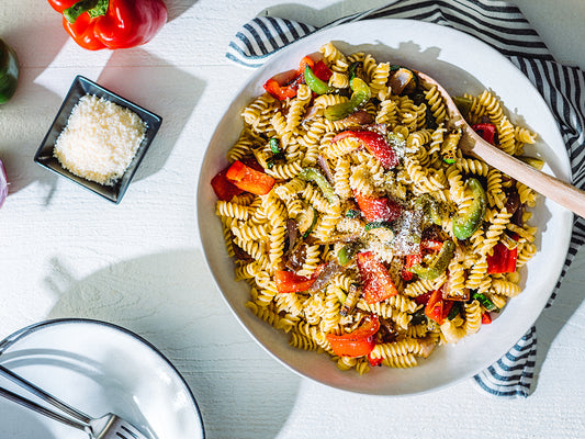 Garlic Herb Veggie Sauté with Penne Pasta