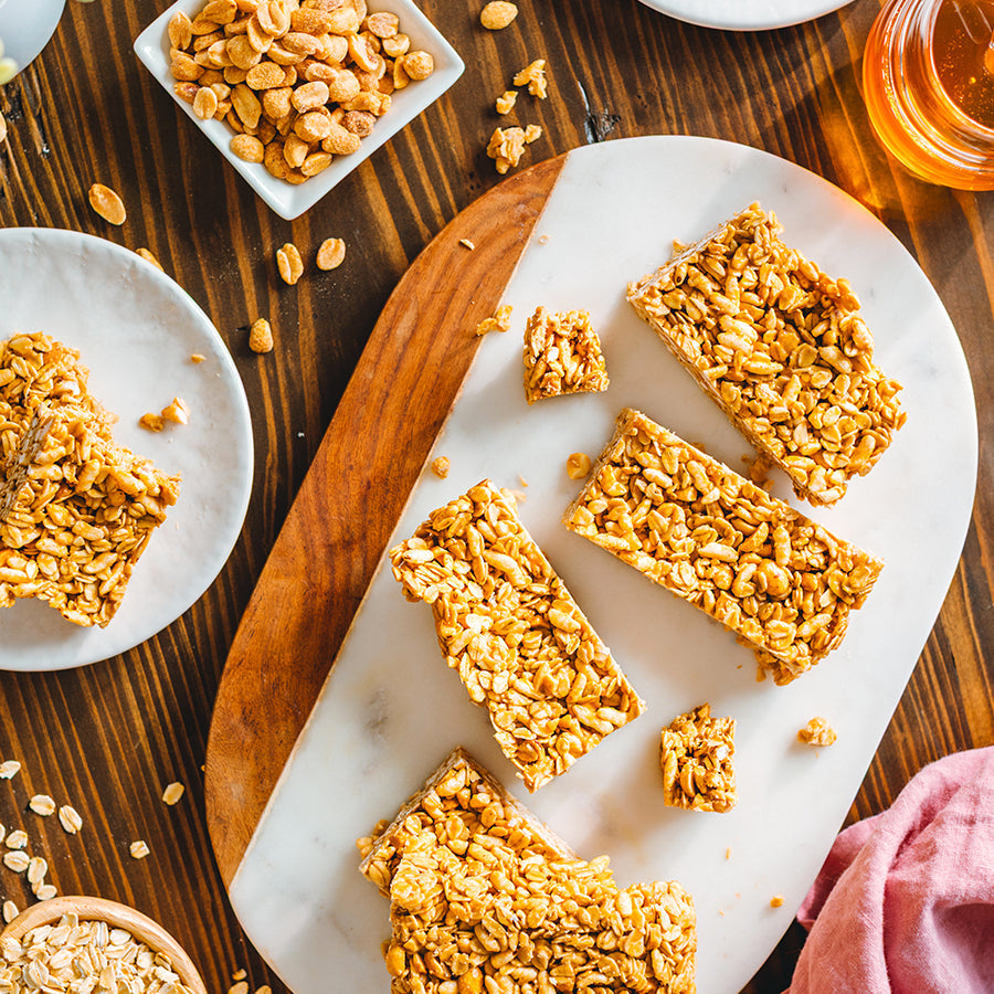 Strawberry Peanut Butter No-bake Granola Bars