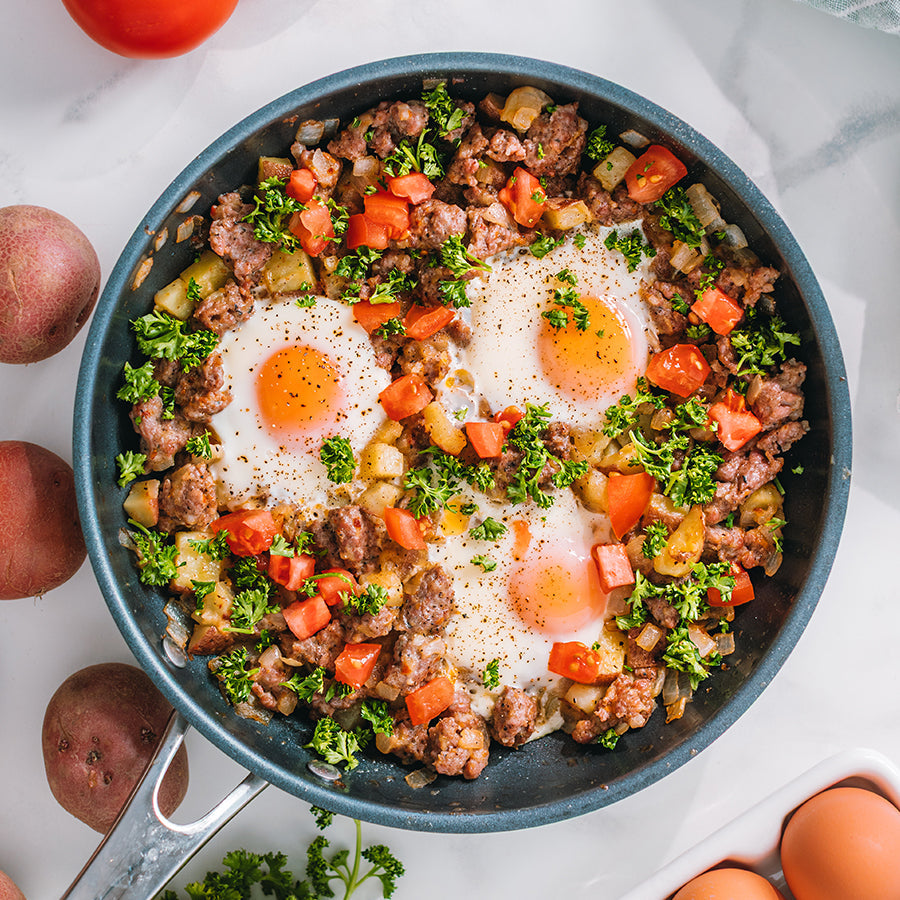 Potato & Steakhouse Sausage Breakfast Skillet
