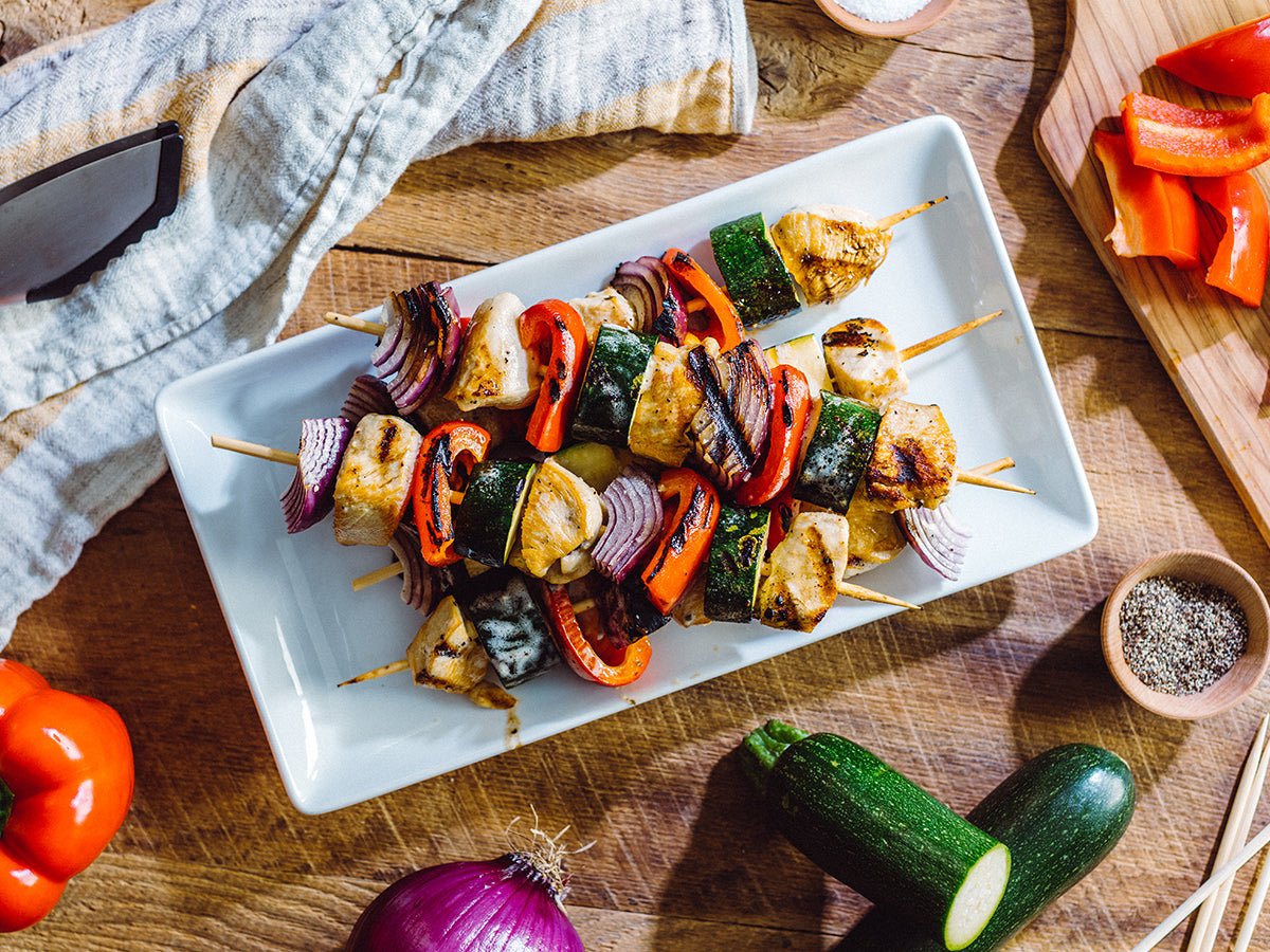 Flavor-Packed Grilled Chicken and Veggie Skewers