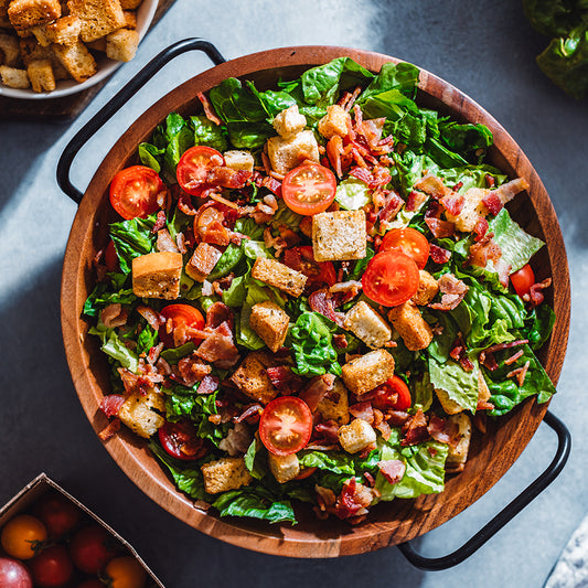 BLT Salad with Homemade Garlic Croutons