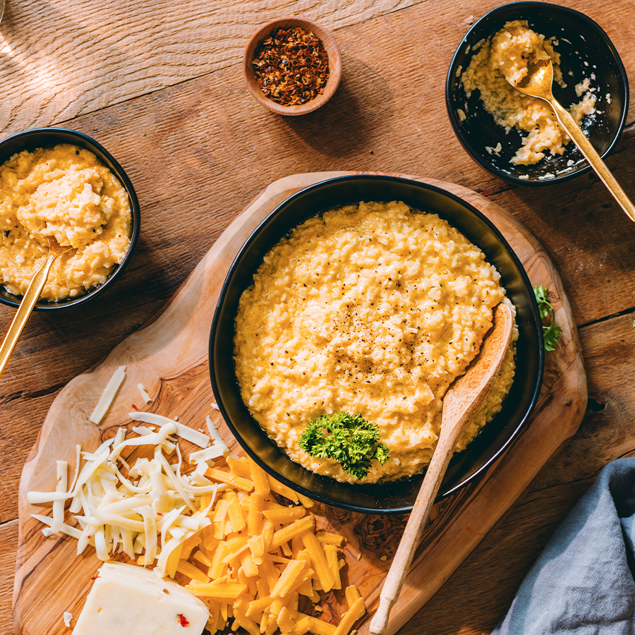 Black Truffle Cheesy Cauliflower Rice
