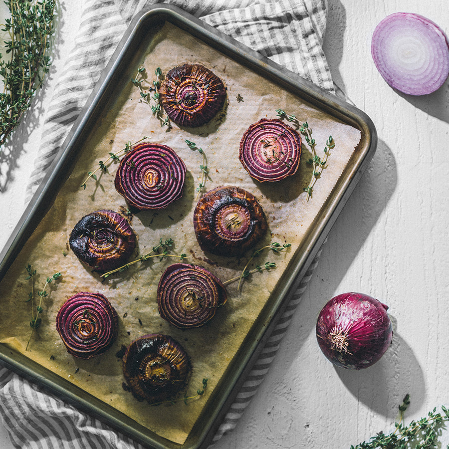 Garlic Roasted Red Onions