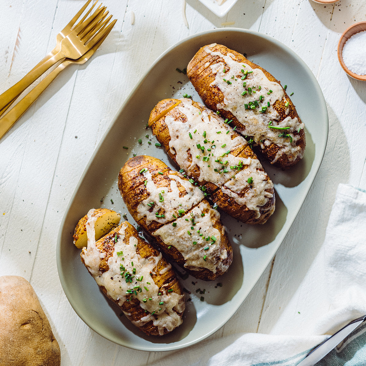Grilled Steakhouse Hasselback Potatoes