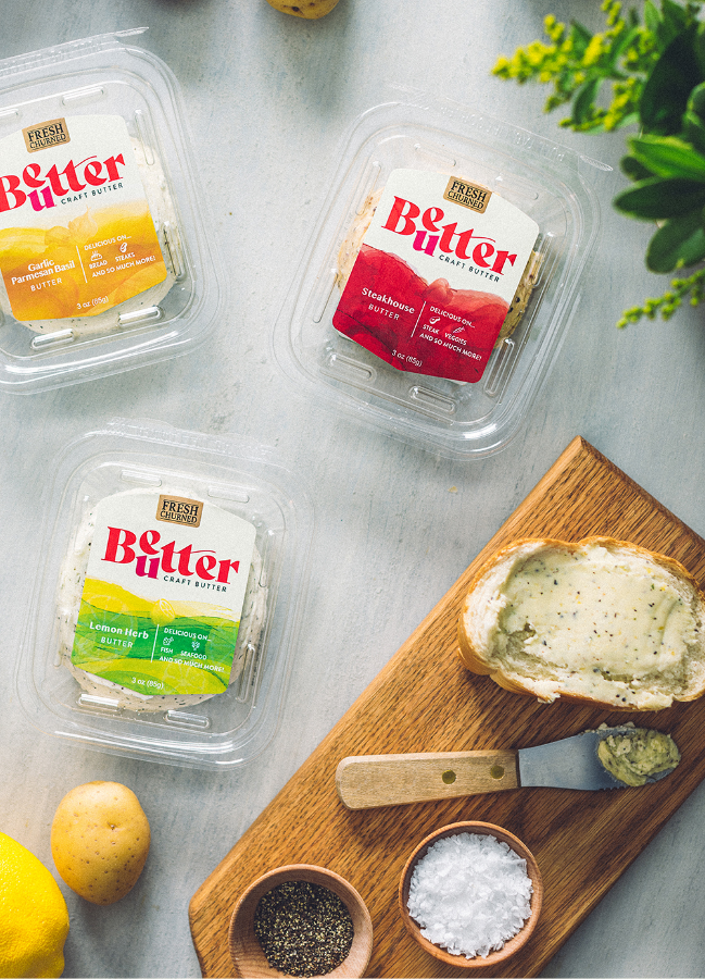 Better Butter on a cheese board.